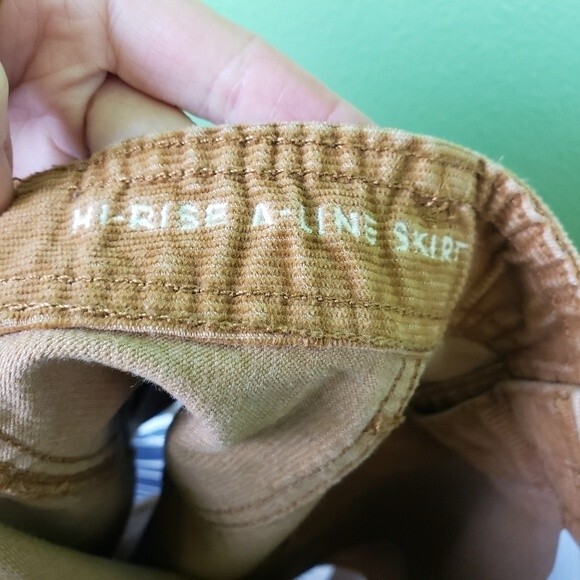 American Eagle Outfitters Brown Corduroy Super Stretch A-line Mini Skirt Size 02 - Picture 6 of 8